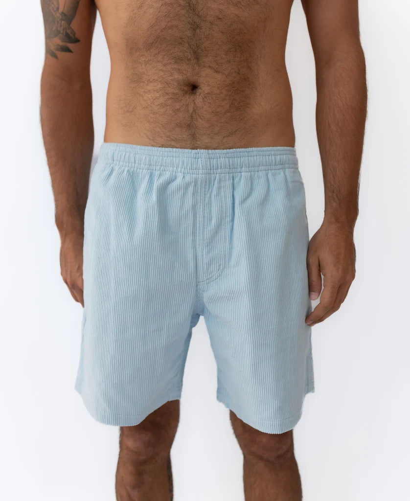 Golden Breed Floyd Cord Elastic Waist Walkshort | Sky - Shorts