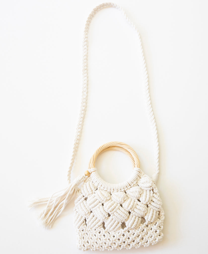 Rope Wood Bag Tassel | Off White