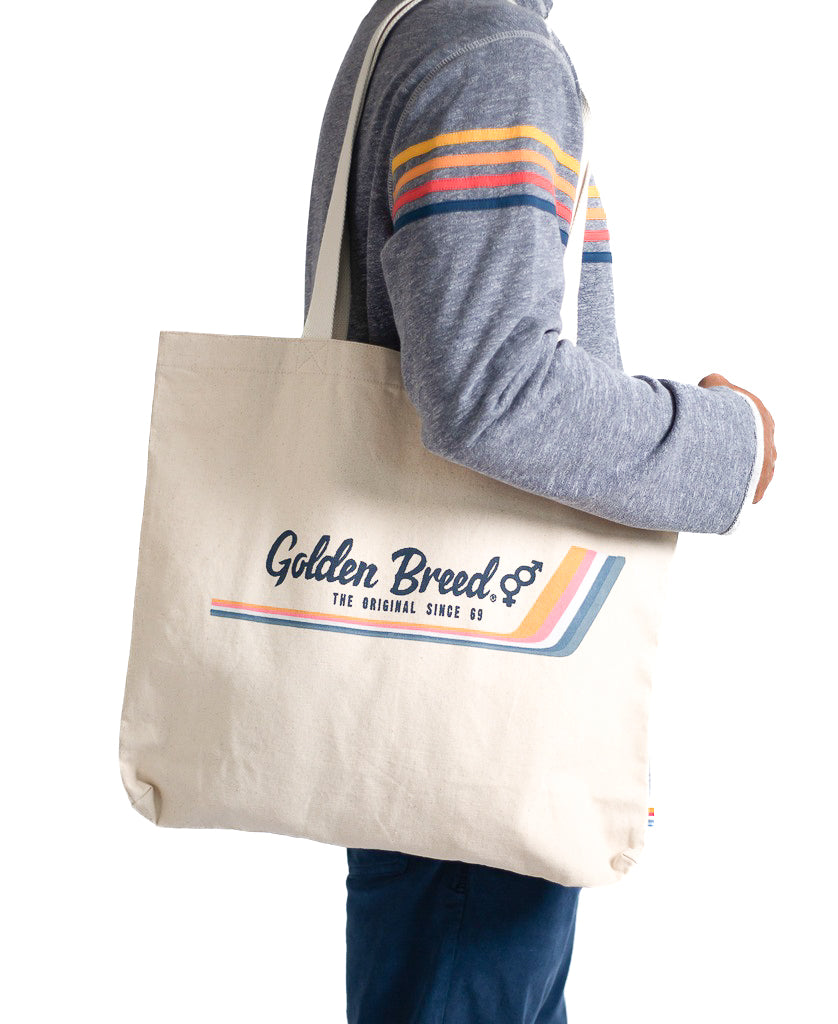 Canvas Beach Bag Retro | Natural - Golden Breed