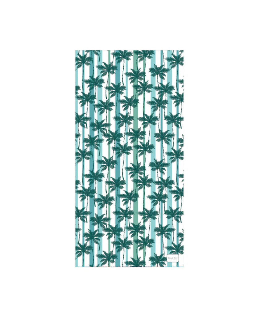 Blue Bay Bluebay Sand-Free Towel | Green Palm - Beach Towels