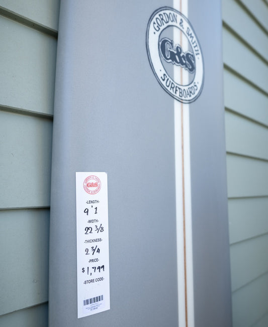 G&S 9'1 Hotdogger Matte Finish | Grey-Golden Breed