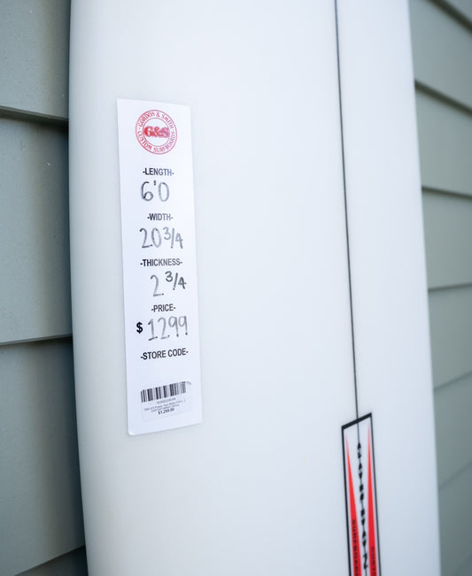 G&S 6'0 Power Twin Matte Finish | White-Golden Breed