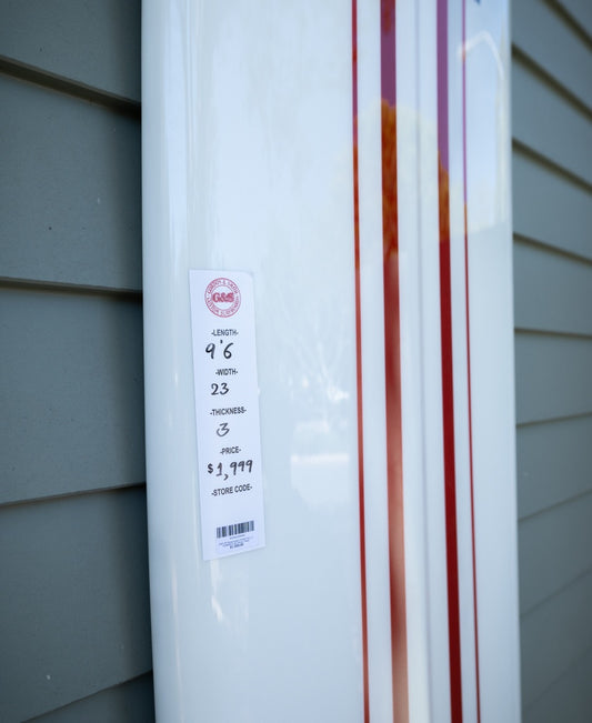 G&S 9'6 Nosemaster Polish Finish | White/Red-Golden Breed