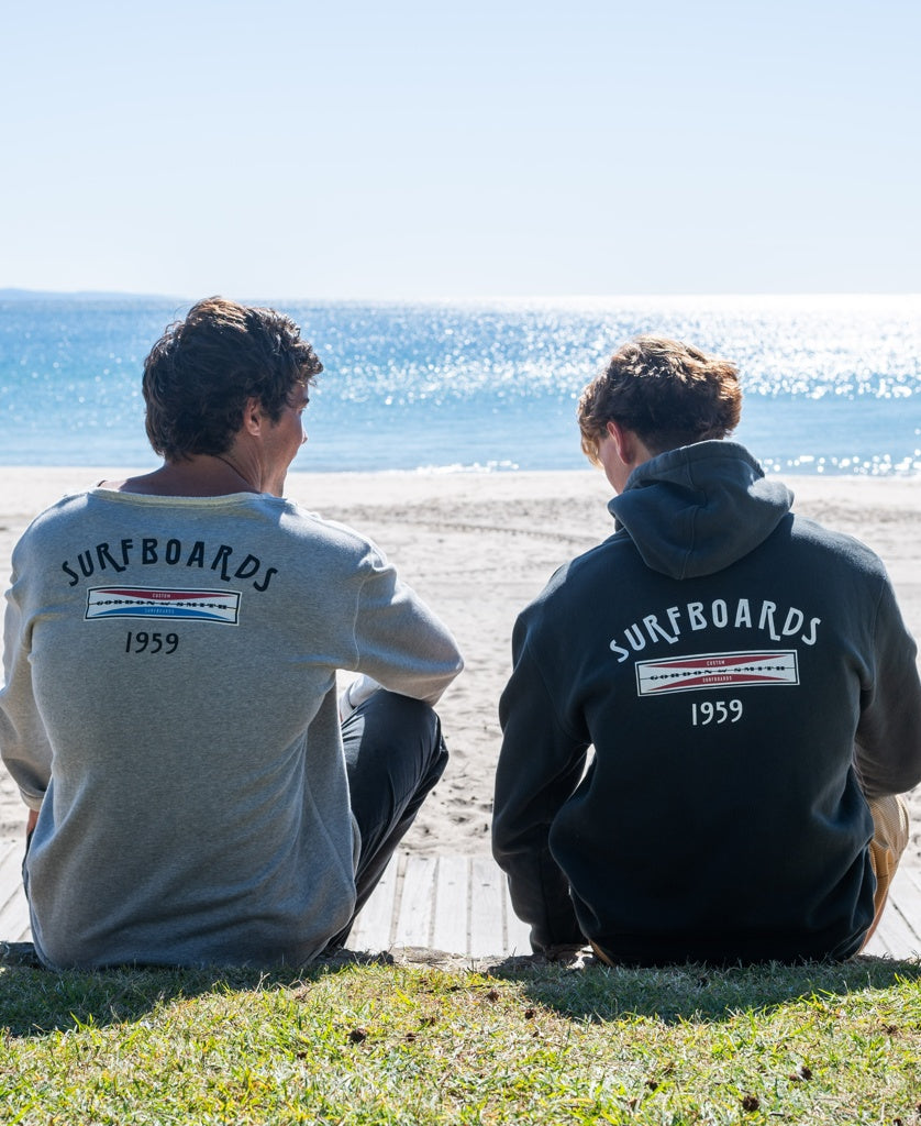 Gordon & Smith G&S Surfboards Rag Top | Grey Marle - Sweatshirts