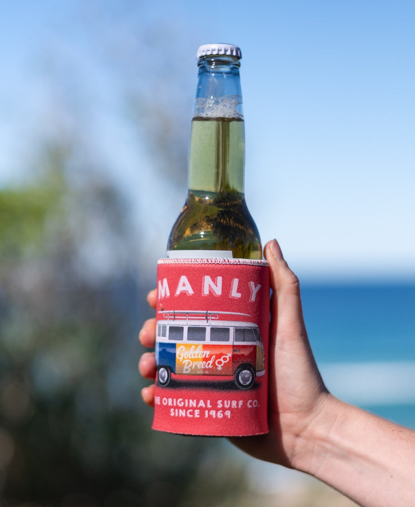 Golden Breed Manly Stubby Kombi | Wash Red - Can & Bottle Sleeves