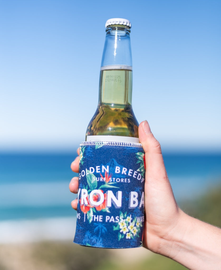 Golden Breed Byron Stubby Holder Aloha | Dark Navy - Can & Bottle Sleeves