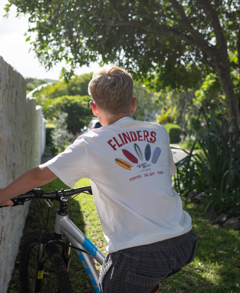 Golden Breed Flinders Smurf Kids Tee | Off White - T-Shirts