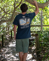 Golden Breed Manly Ampol Tee | Navy - T-Shirts