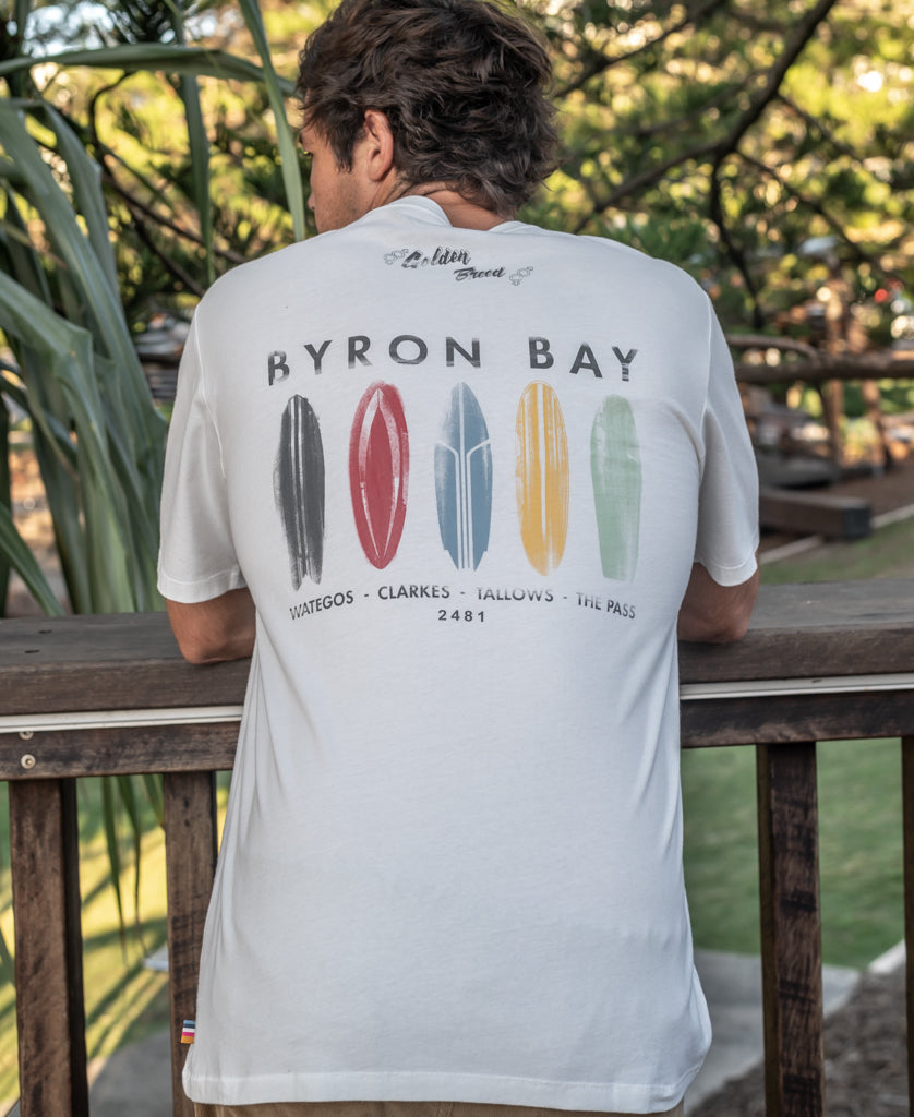 Golden Breed Byron Boards Tee | Off White - T-Shirts