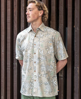 Golden Breed Pine-Palm Shirt | Pebble - Shirts