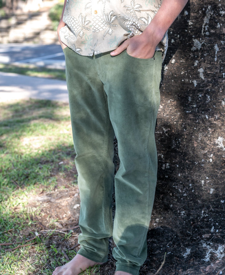 Golden Breed Felix Stretch Cord Pant | Khaki - Trousers