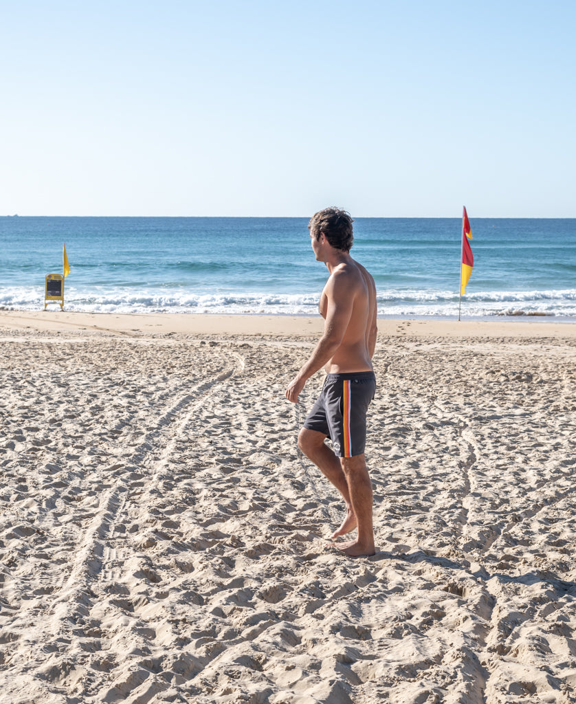 Golden Breed Long Island Elastic Boardie | Wash Black - Boardshorts