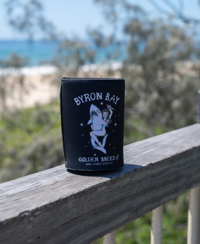 Golden Breed Byron-Stubby Shark Girl | Wash Black - Can & Bottle Sleeves
