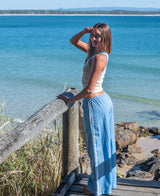 Golden Breed Nicki Pant | Surf Blue/White - Trousers