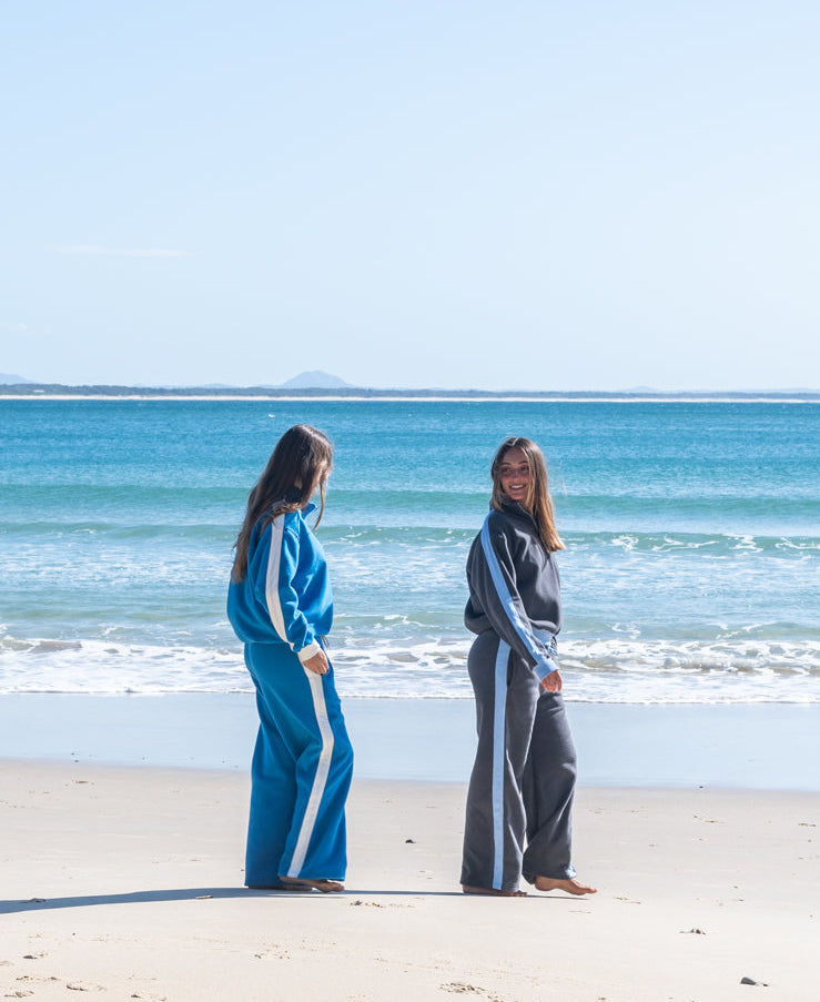 Golden Breed Connie PF Pant | Aqua/Off White - Trousers