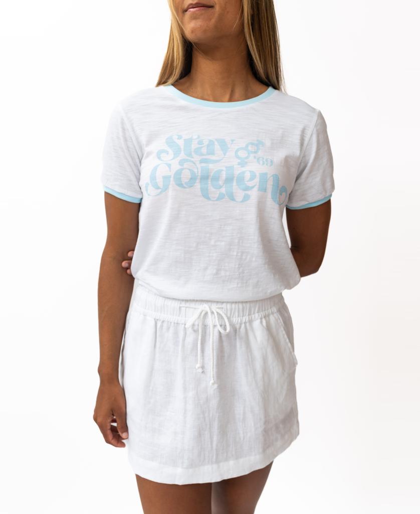 Stay Golden Ringer | White / Sky-Golden Breed