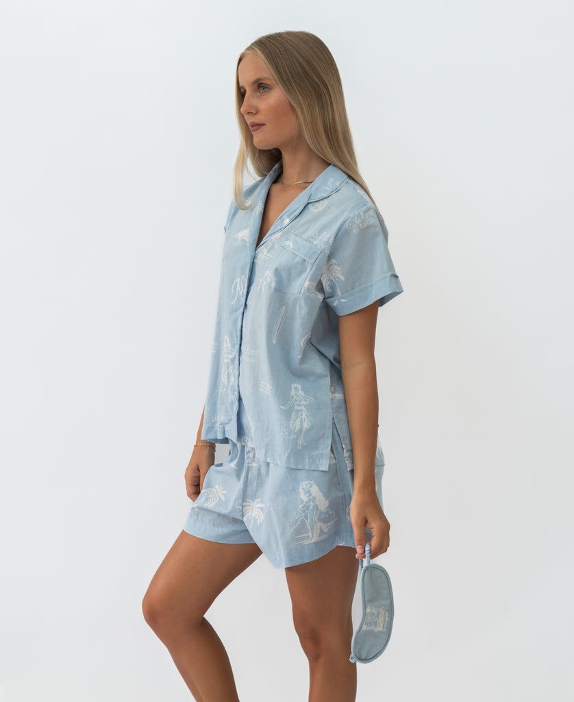 Poppy PJ's | Hula Tattoo Denim