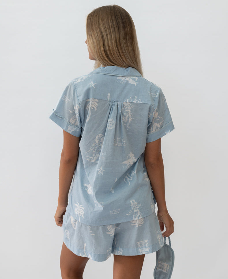 Poppy PJ's | Hula Tattoo Denim