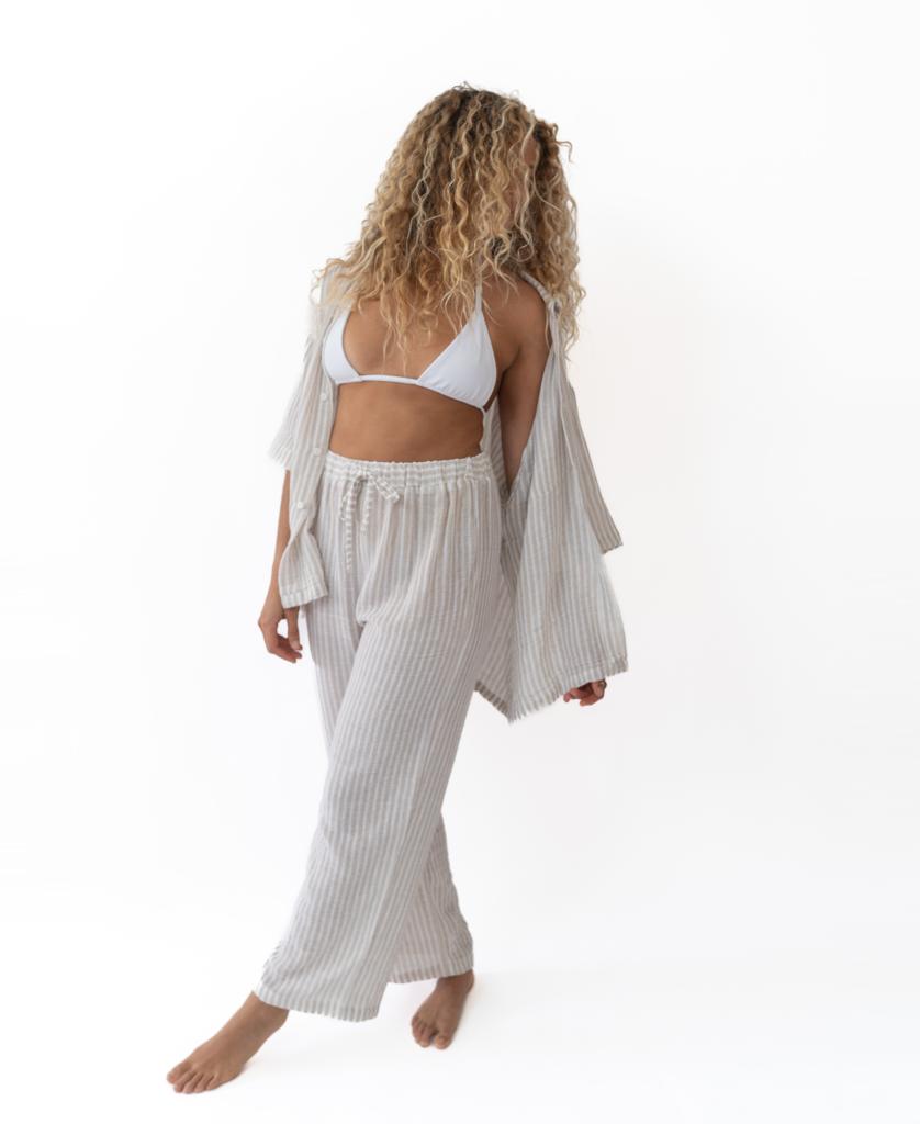 Liberty Pant | Off White Stripe-Golden Breed