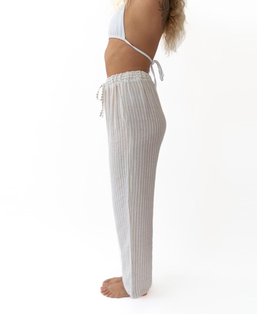 Liberty Pant | Off White Stripe-Golden Breed