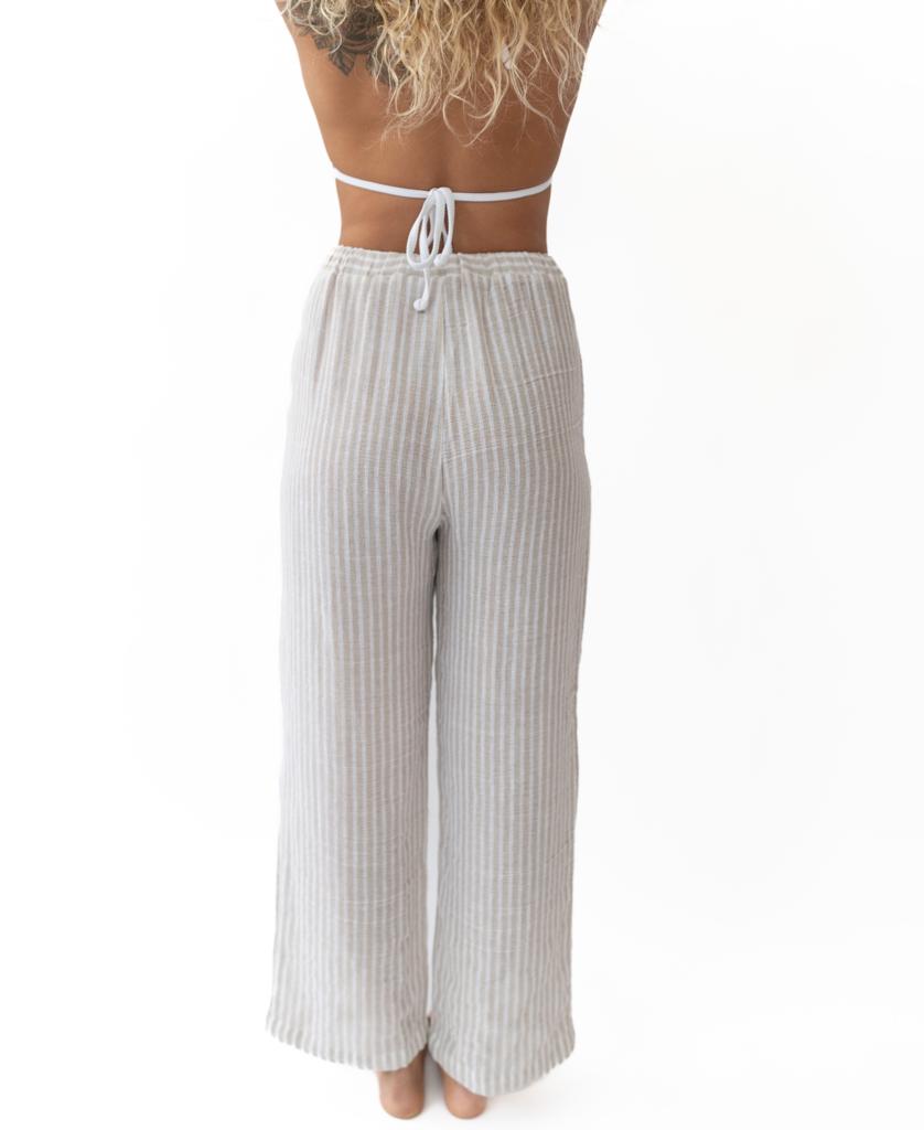 Liberty Pant | Off White Stripe-Golden Breed