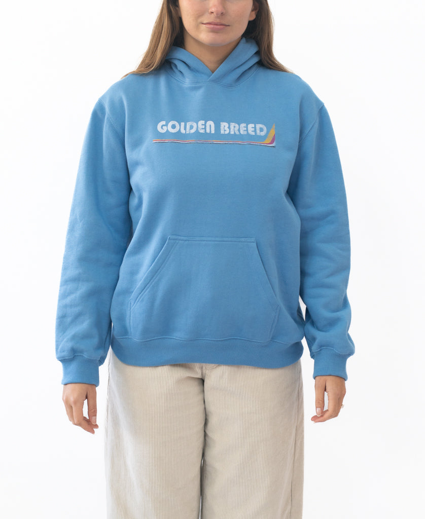 Golden Breed Holly Hoodie | Surf Blue/Off White - Hoodies