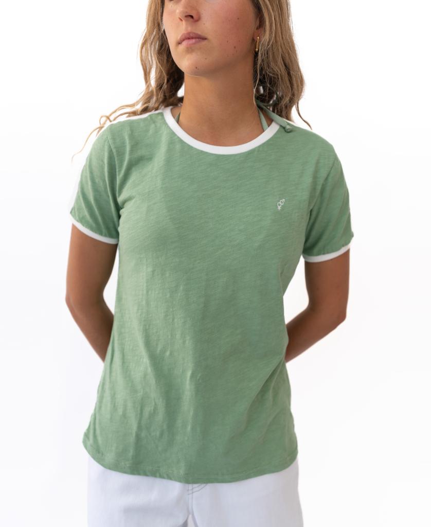 Ringer Tee | Moss-Golden Breed