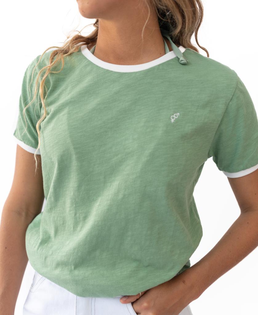 Ringer Tee | Moss-Golden Breed