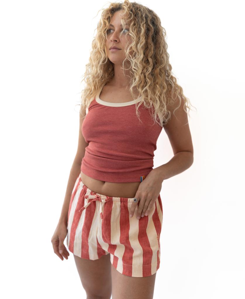 Molly Short | Wash Red/Beige-Golden Breed