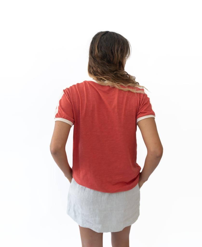 Ringer Tee | Wash Red-Golden Breed