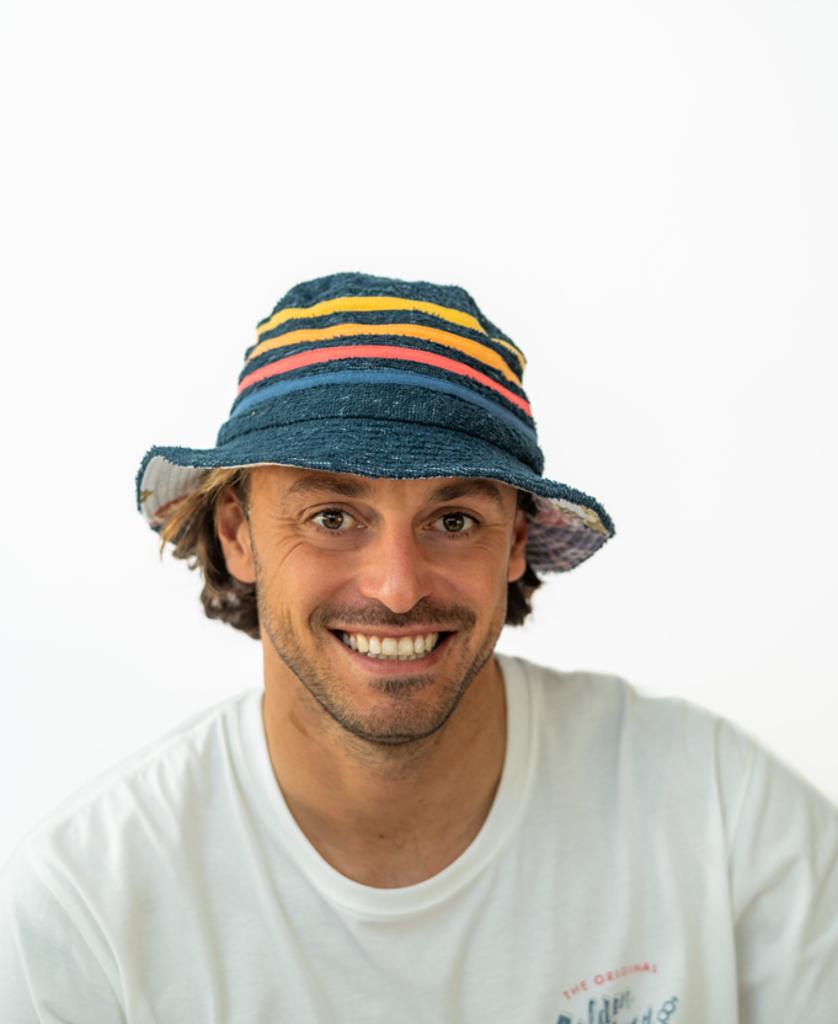 Long Island Terry Bucket Hat | Navy-Golden Breed