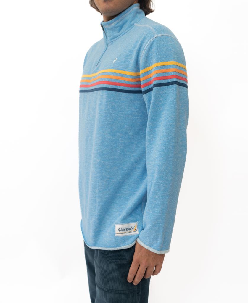 Golden Breed Long Island 1/4 Zip Rag Top | Sky Marle - Sweatshirts