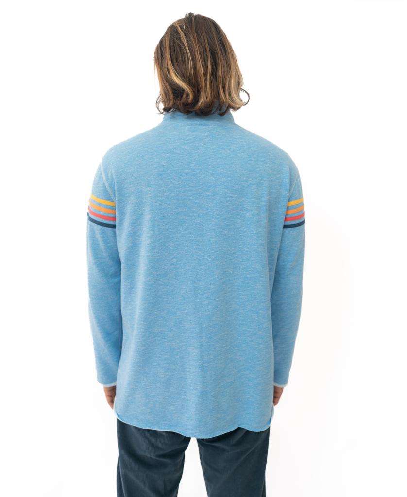 Golden Breed Long Island 1/4 Zip Rag Top | Sky Marle - Sweatshirts