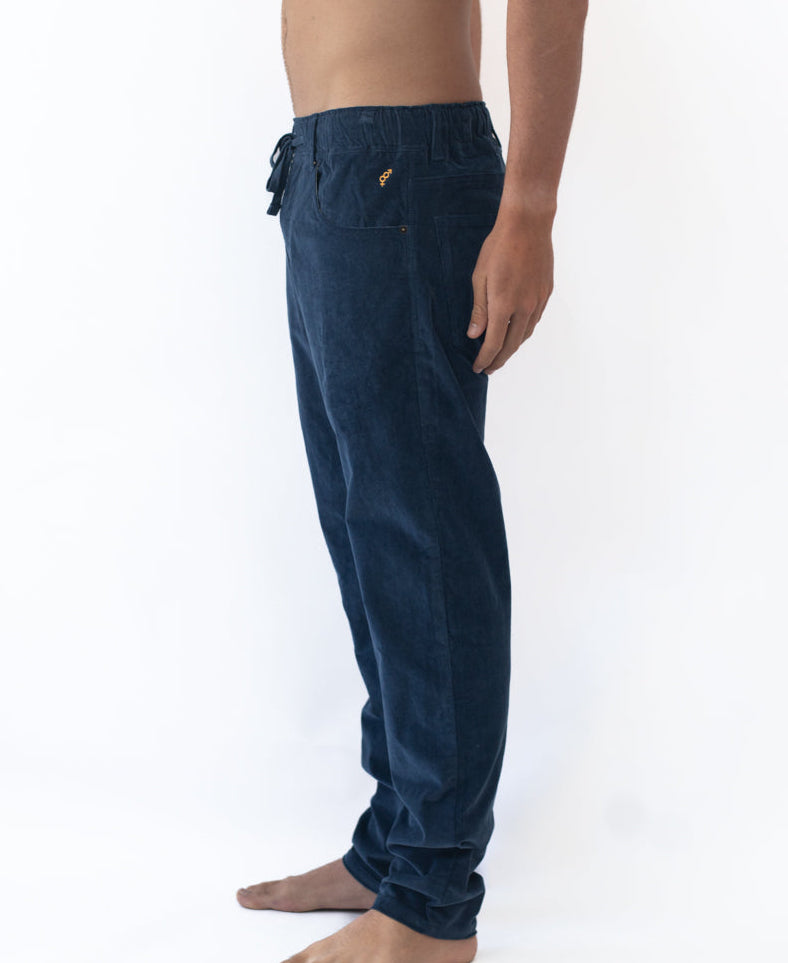 Golden Breed Catch Stretch Cord Pant | V.Navy - Trousers