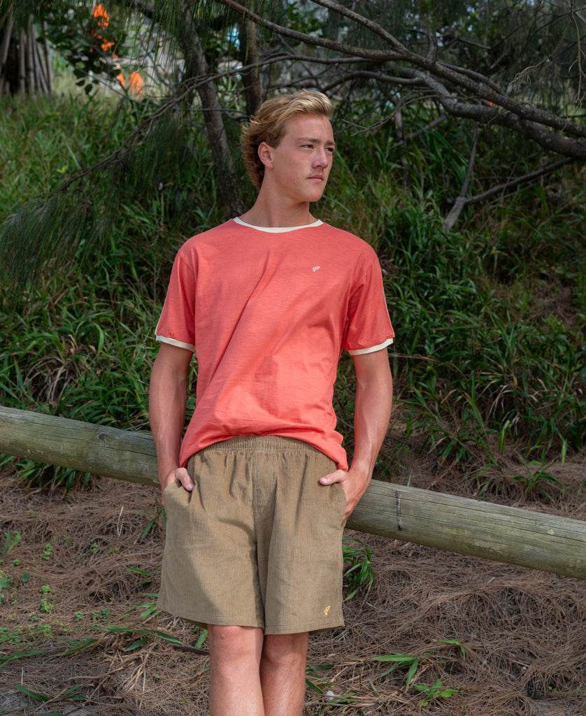 Floyd Cord Elastic Walkshort | Taupe