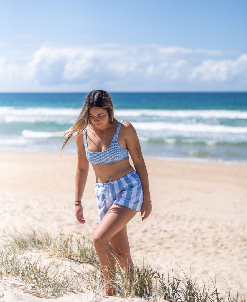Molly Short | Azure/White