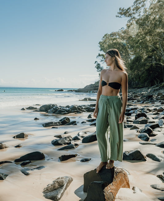 Gia Pant | Moss-Golden Breed