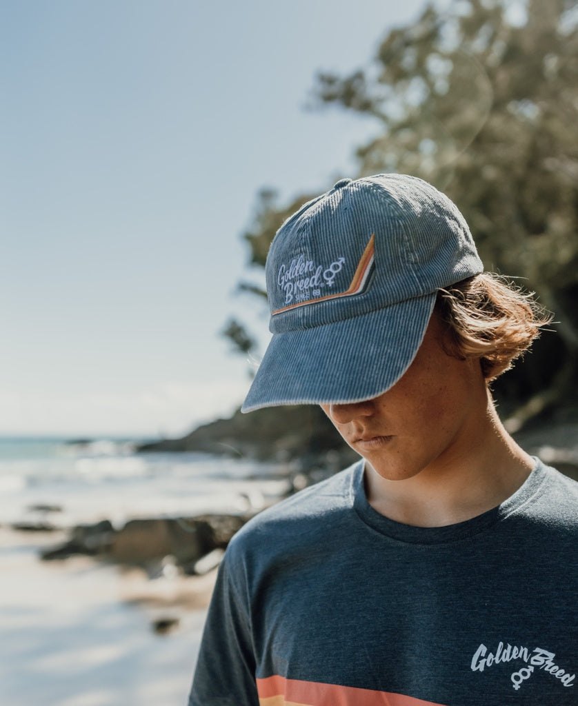 Golden Breed Hancock Cord Cap | Blue - Hats