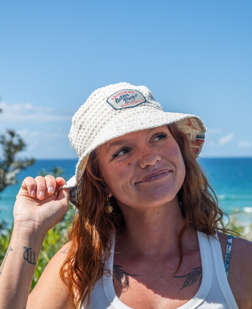 El Noggino Cord Bucket Hat | Off White