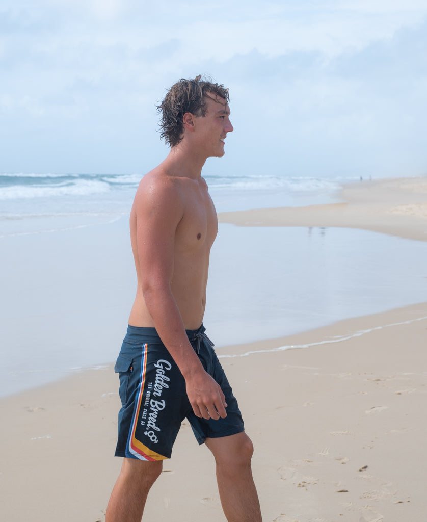 Retro Surf Boardie | Vintage Navy