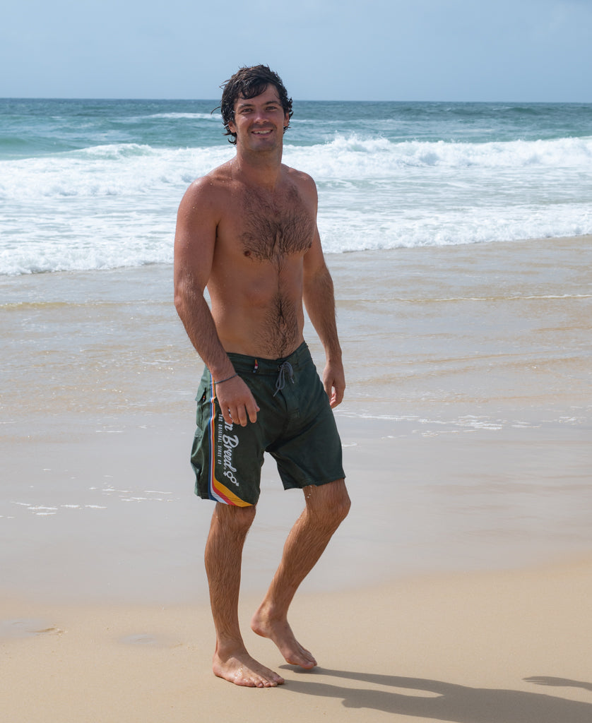 Retro Surf Boardie | Khaki