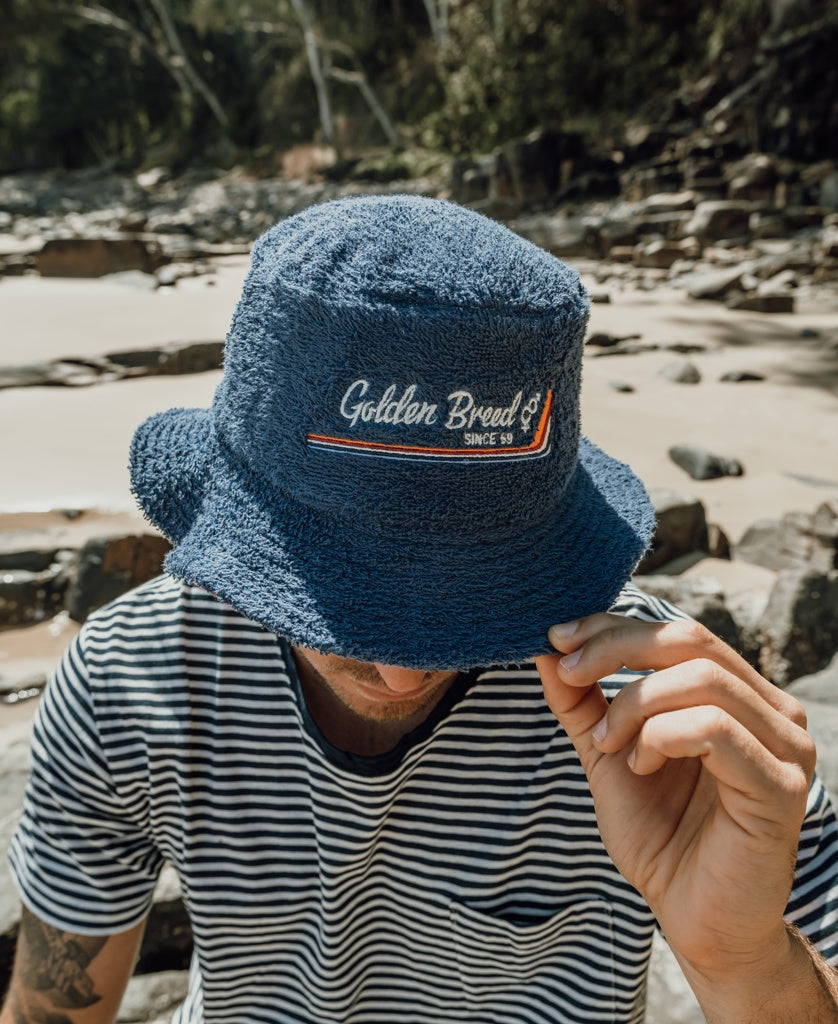 Norris Terry Bucket Hat | Navy-Golden Breed