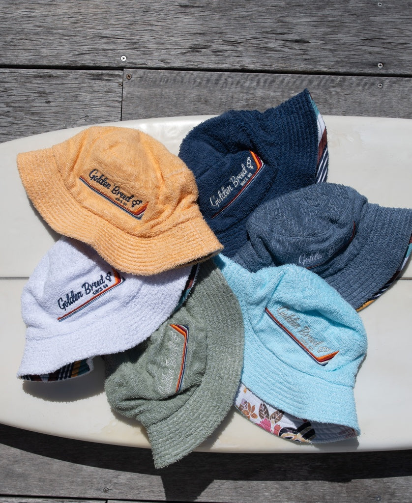 Norris Terry Bucket Hat | Navy-Golden Breed