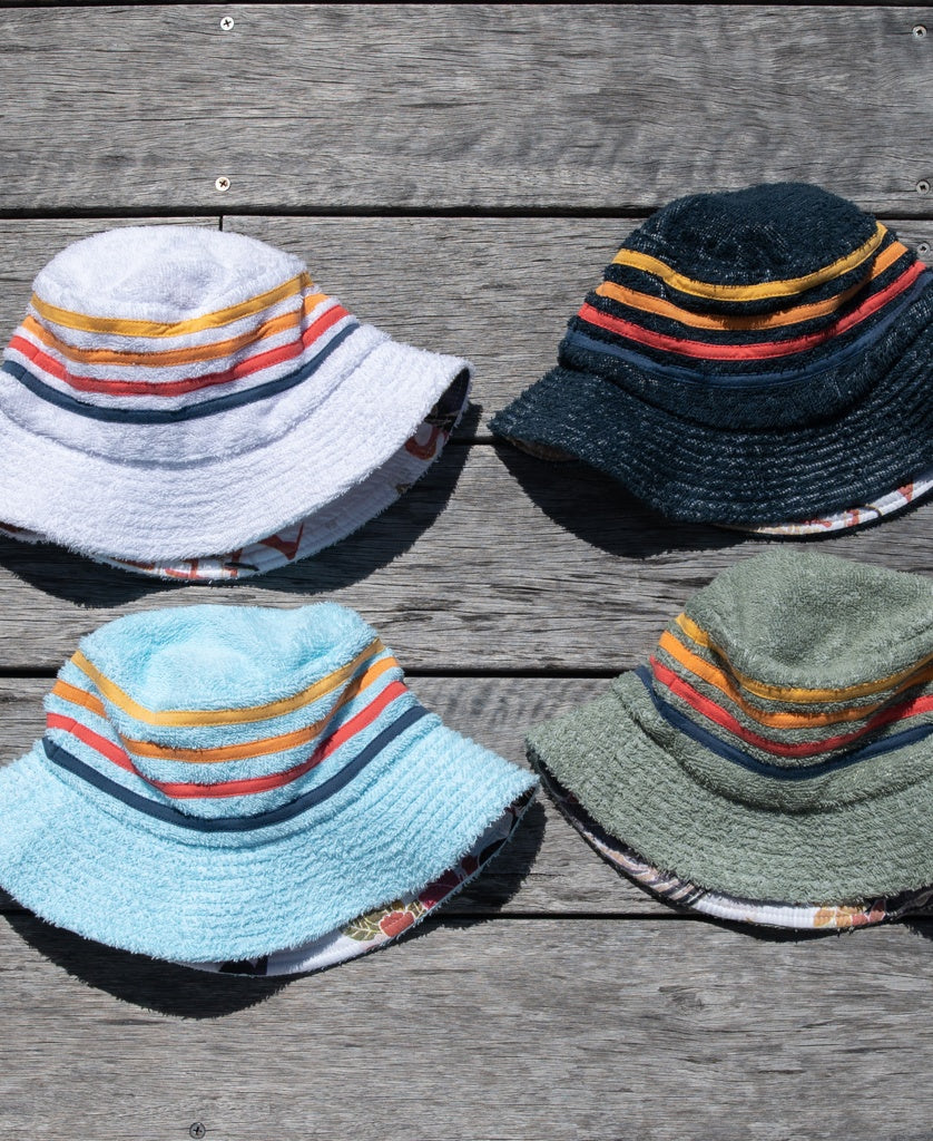 Long Island Terry Bucket Hat | Turquoise-Golden Breed