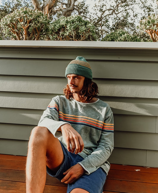 Long Island Rag Top | Green Marle Stripe-Golden Breed