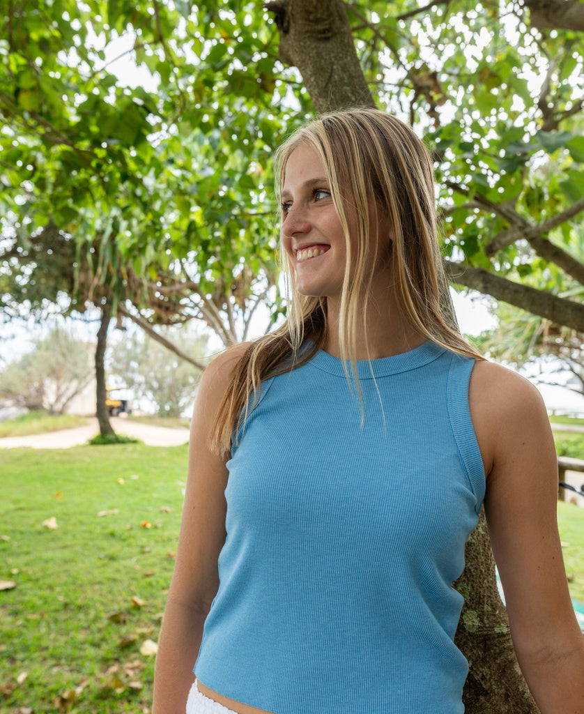 Ronnie Rib Tank | Azure