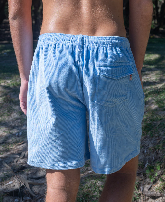 Golden Breed Fletch Cord Elastic Walkshort | Blue - Shorts