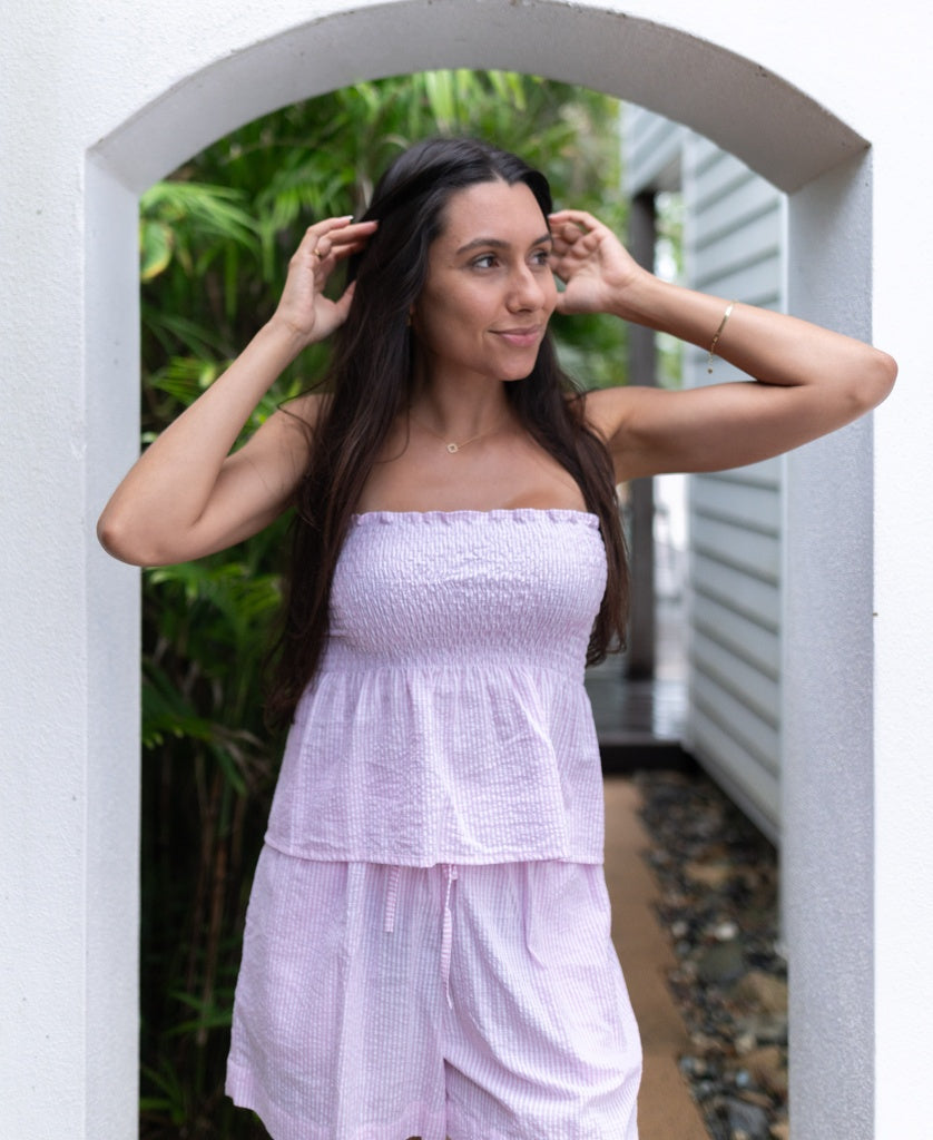 Addi Bandeau | Pink Stripe