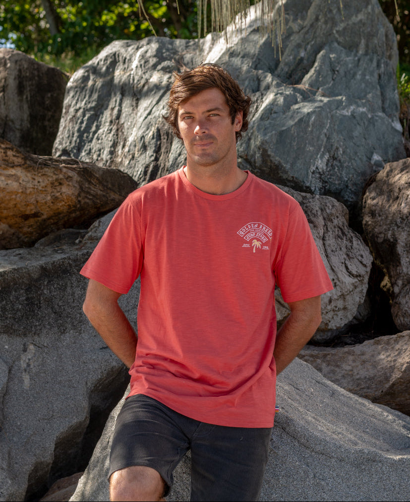 Golden Breed Herring Gen2 Tee | Wash Red - T-Shirts