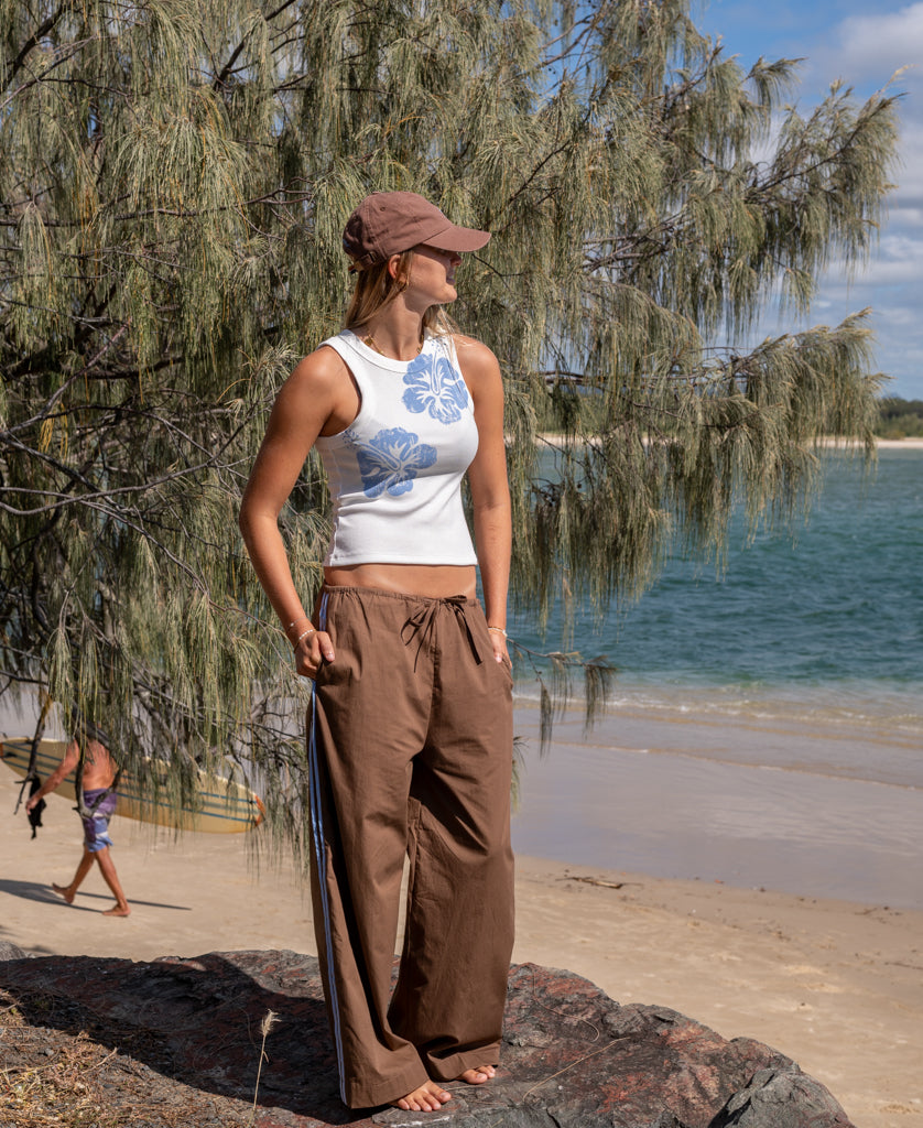 Golden Breed Rosa Hibiscus Tank | Finch/Off White - Tank Tops